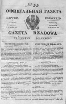 Gazeta Rządowa Królestwa Polskiego 1844 I, No 22
