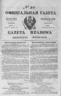 Gazeta Rządowa Królestwa Polskiego 1844 I, No 26
