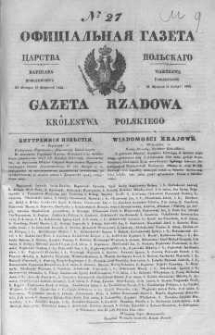 Gazeta Rządowa Królestwa Polskiego 1844 I, No 27