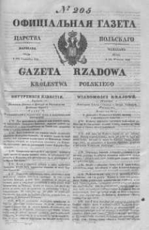 Gazeta Rządowa Królestwa Polskiego 1843 III, No 205