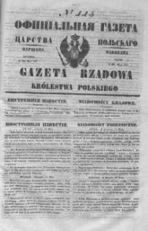 Gazeta Rządowa Królestwa Polskiego 1847 II, No 115