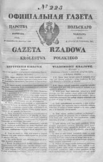Gazeta Rządowa Królestwa Polskiego 1843 IV, No 223