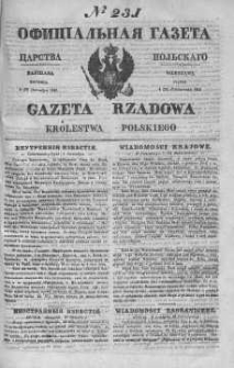 Gazeta Rządowa Królestwa Polskiego 1843 IV, No 231