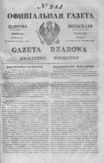 Gazeta Rządowa Królestwa Polskiego 1843 IV, No 241