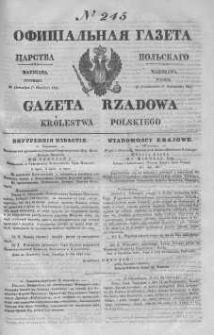 Gazeta Rządowa Królestwa Polskiego 1843 IV, No 245