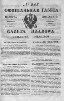 Gazeta Rządowa Królestwa Polskiego 1843 IV, No 257