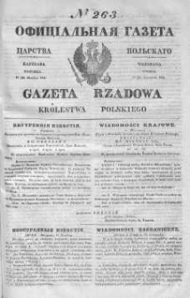 Gazeta Rządowa Królestwa Polskiego 1843 IV, No 263