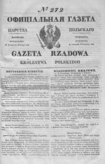 Gazeta Rządowa Królestwa Polskiego 1843 IV, No 272
