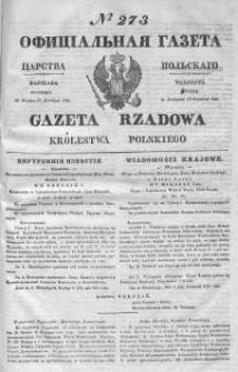 Gazeta Rządowa Królestwa Polskiego 1843 IV, No 273