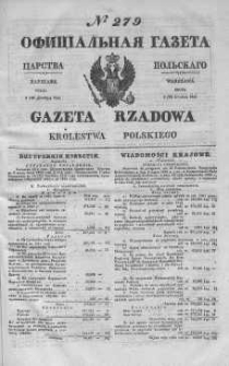 Gazeta Rządowa Królestwa Polskiego 1843 IV, No 279