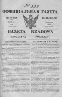 Gazeta Rządowa Królestwa Polskiego 1840 II, No 112