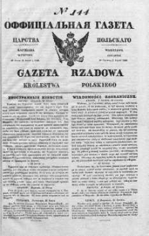 Gazeta Rządowa Królestwa Polskiego 1840 III, No 144