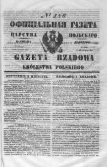 Gazeta Rządowa Królestwa Polskiego 1847 III, No 186