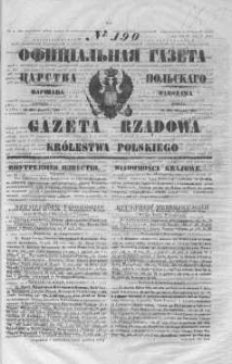 Gazeta Rządowa Królestwa Polskiego 1847 III, No 190