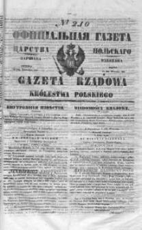 Gazeta Rządowa Królestwa Polskiego 1847 III, No 210