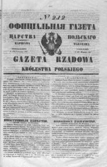Gazeta Rządowa Królestwa Polskiego 1847 III, No 212