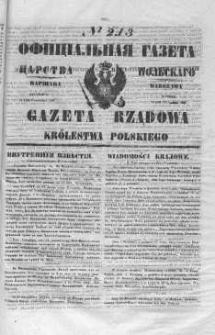 Gazeta Rządowa Królestwa Polskiego 1847 III, No 213