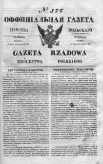 Gazeta Rządowa Królestwa Polskiego 1840 III, No 176