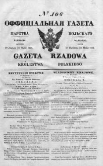 Gazeta Rządowa Królestwa Polskiego 1838 II, No 106