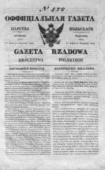 Gazeta Rządowa Królestwa Polskiego 1838 III, No 176