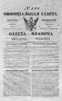 Gazeta Rządowa Królestwa Polskiego 1838 III, No 178