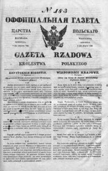 Gazeta Rządowa Królestwa Polskiego 1840 III, No 183