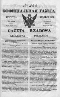 Gazeta Rządowa Królestwa Polskiego 1840 III, No 185