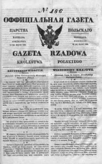 Gazeta Rządowa Królestwa Polskiego 1840 III, No 186