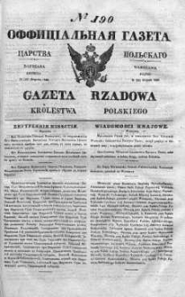 Gazeta Rządowa Królestwa Polskiego 1840 III, No 190