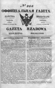 Gazeta Rządowa Królestwa Polskiego 1840 III, No 200