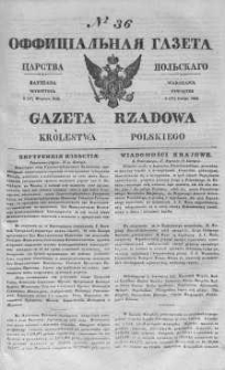 Gazeta Rządowa Królestwa Polskiego 1842 I, No 36