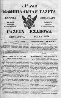 Gazeta Rządowa Królestwa Polskiego 1842 II, No 102