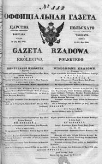 Gazeta Rządowa Królestwa Polskiego 1842 II, No 112