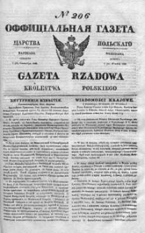 Gazeta Rządowa Królestwa Polskiego 1840 III, No 206