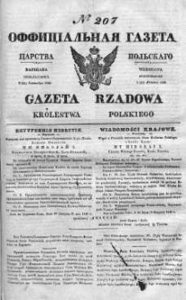Gazeta Rządowa Królestwa Polskiego 1840 III, No 207