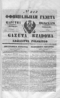 Gazeta Rządowa Królestwa Polskiego 1847 IV, No 242