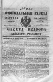 Gazeta Rządowa Królestwa Polskiego 1847 IV, No 243