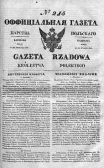 Gazeta Rządowa Królestwa Polskiego 1840 III, No 215