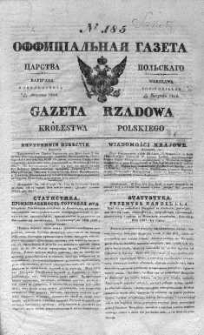 Gazeta Rządowa Królestwa Polskiego 1838 III, No 185