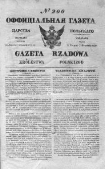 Gazeta Rządowa Królestwa Polskiego 1838 III, No 200