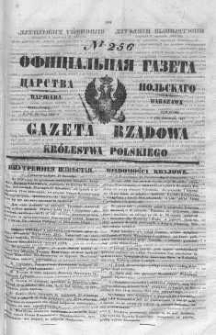 Gazeta Rządowa Królestwa Polskiego 1847 IV, No 256