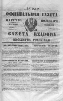 Gazeta Rządowa Królestwa Polskiego 1847 IV, No 257