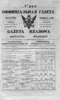 Gazeta Rządowa Królestwa Polskiego 1838 III, No 206