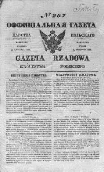 Gazeta Rządowa Królestwa Polskiego 1838 III, No 207