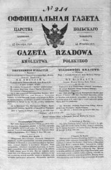 Gazeta Rządowa Królestwa Polskiego 1838 III, No 214
