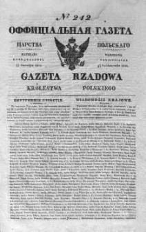 Gazeta Rządowa Królestwa Polskiego 1838 IV, No 242