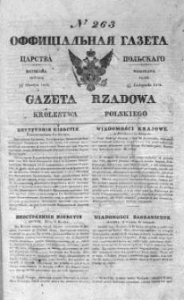 Gazeta Rządowa Królestwa Polskiego 1838 IV, No 263