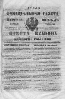 Gazeta Rządowa Królestwa Polskiego 1847 IV, No 269