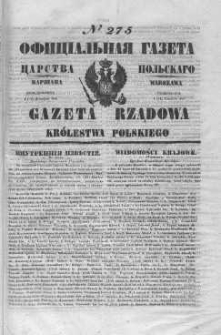 Gazeta Rządowa Królestwa Polskiego 1847 IV, No 275