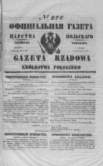 Gazeta Rządowa Królestwa Polskiego 1847 IV, No 276